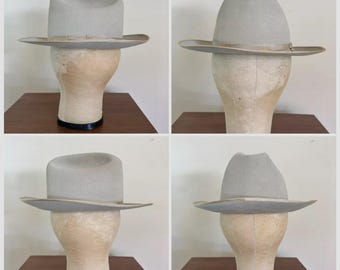 Vintage 1970s Resistol 'san Antonio' Silverbelly Fedora Cowboy Hat