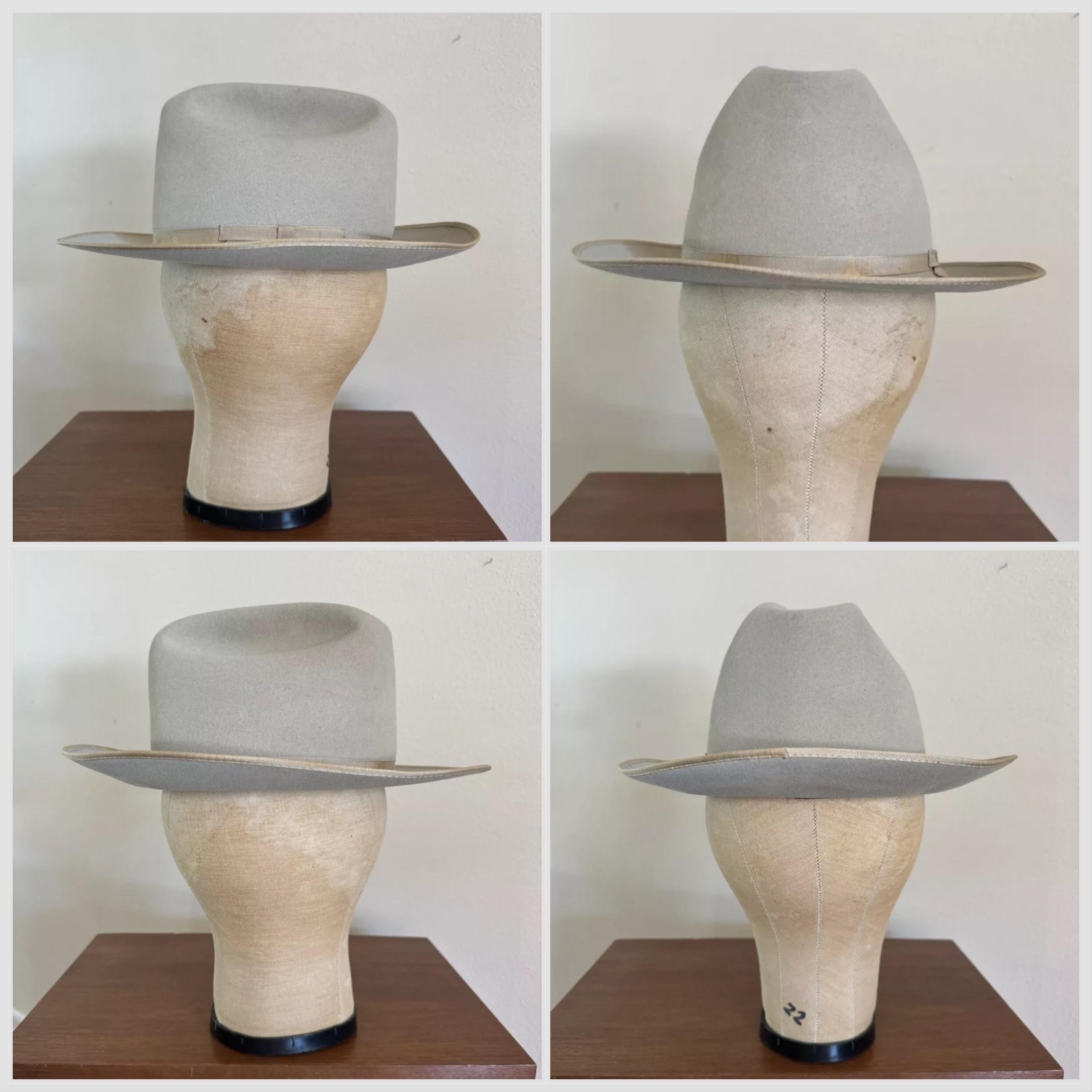 Vintage 1970s Resistol 'san Antonio' Silverbelly Fedora Cowboy Hat