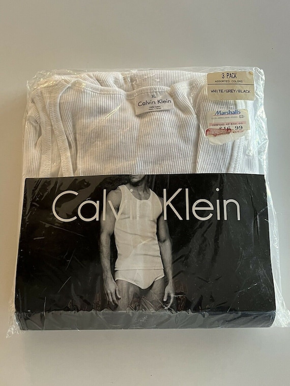 90s NOS 3 Pack CALVIN KLEIN Rib Tank Top Sealed Blank White Tee Deadstock  X-large A-shirt Tank Top Blank Tee Basic Vintage Blanks Ribbed -  Canada