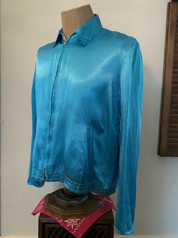 1970s Embroidered Satin Souvenir Tour Jacket: Vie… - image 3