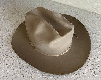 1960s Stetson 7x CLEAR BEAVER Last Drop Rancher 6 7/8 Cowboy
