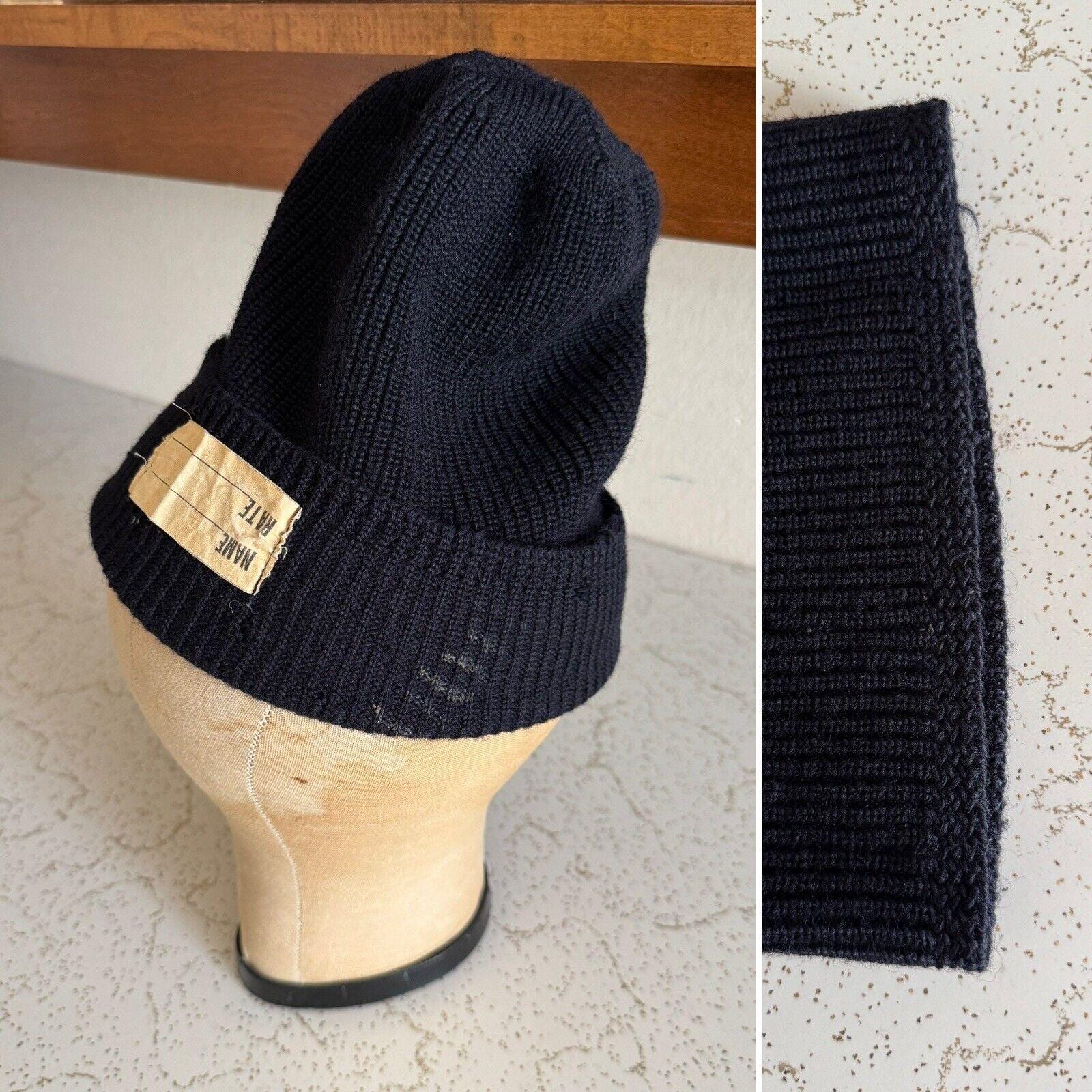 帽子 40s USN Watch Cap vintage Vintage 40s WWII USN US Navy Sailors Uniform Knit Wool Watch