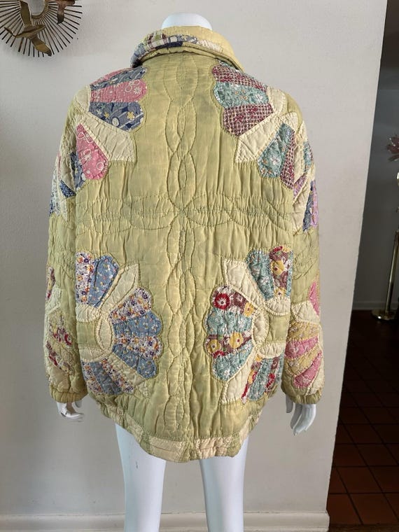 1980s Patchwork Quilt Jacket: KAS Original Feed S… - image 9