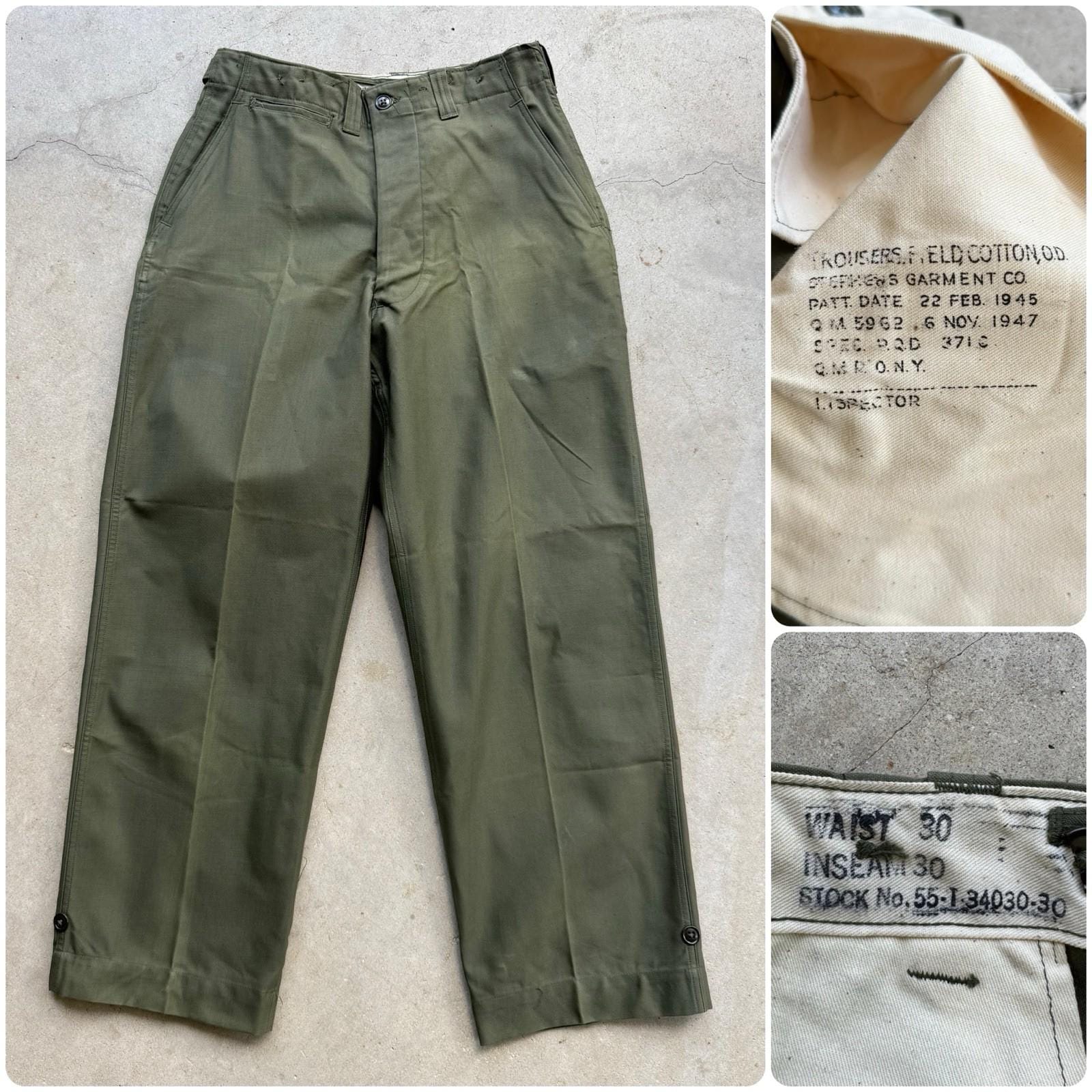 パンツ 50's US ARMY M-43 Field Trousers 30/30 VINTAGE US ARMY UTILITY TROUSERS HBT PANTS 1950S KOREAN WAR