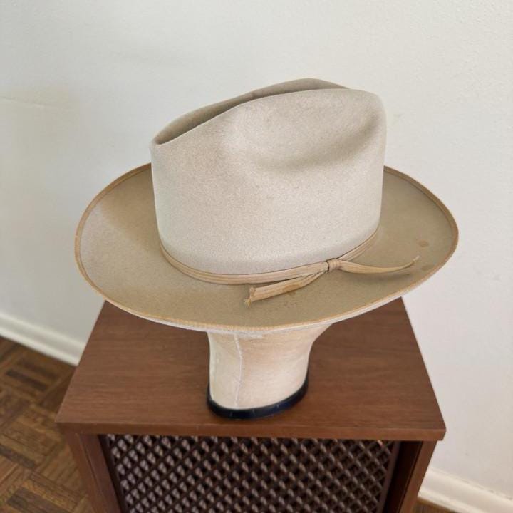 帽子 vintage STETSON OPEN ROAD 3XBEAVER 7 1/4 Vintage Stetson 3X Beaver Cowboy Hat Brown Long Oval 7 1/4