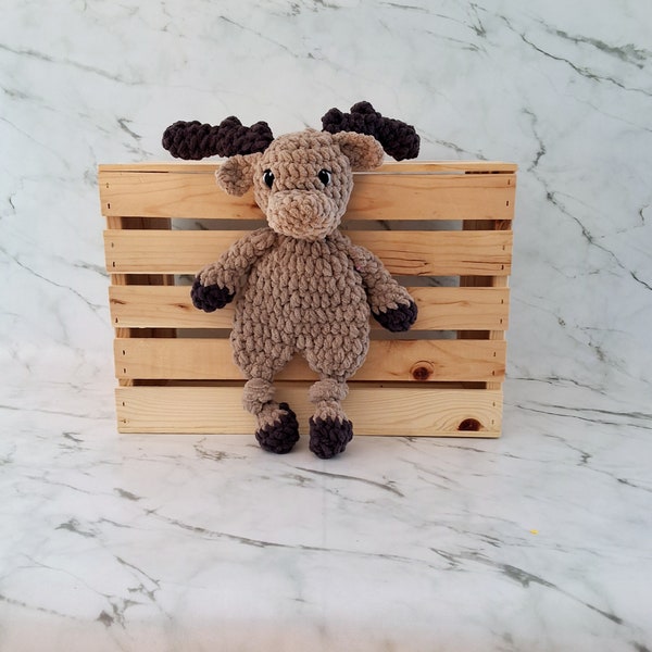 Moose Snuggler -  Lovey - Stuffie - Rag Doll - Ready to ship