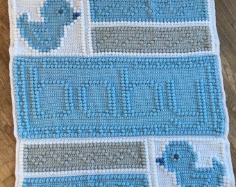 DUCKY pattern for crocheted blanket