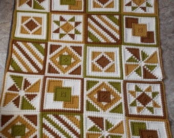 Patron QUILT pour couverture au crochet