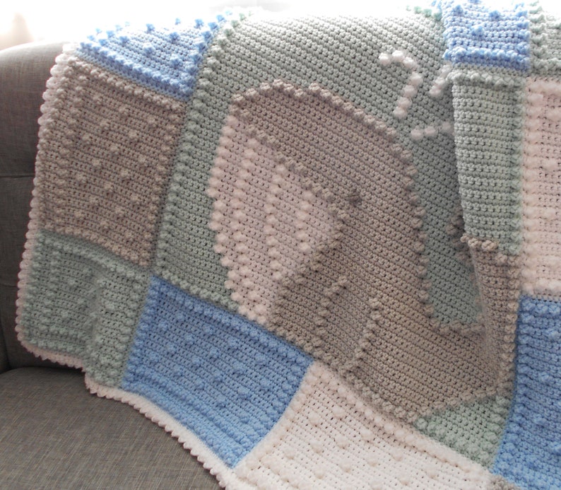 WHALE pattern for crocheted blanket image 4