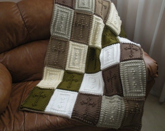 Patron PATTI'S CROSS pour une couverture au crochet