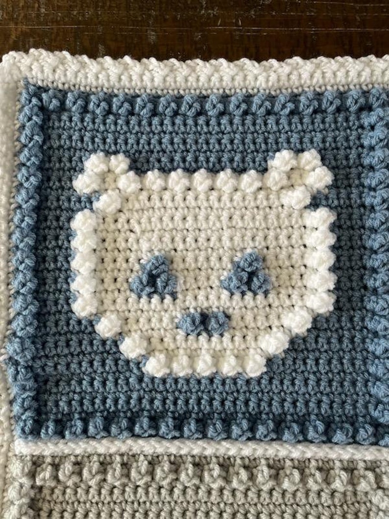 BEARS pattern for crocheted blanket image 7