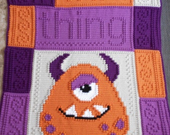 MONSTER pattern for crocheted blanket