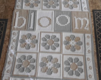 BLOOM-Muster für gehäkelte Decke