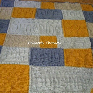 SUNSHINE pattern for crocheted blanket image 4