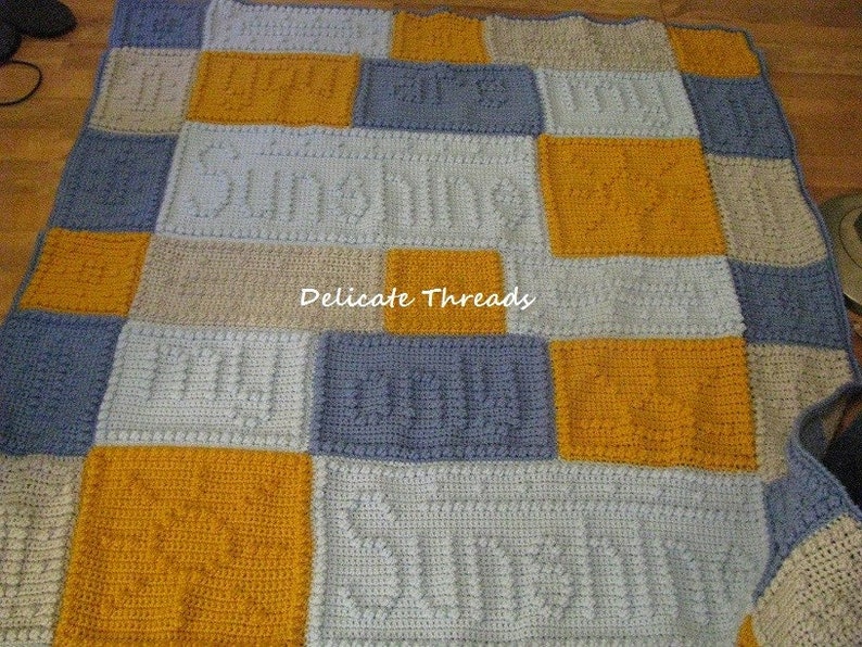 SUNSHINE pattern for crocheted blanket image 4