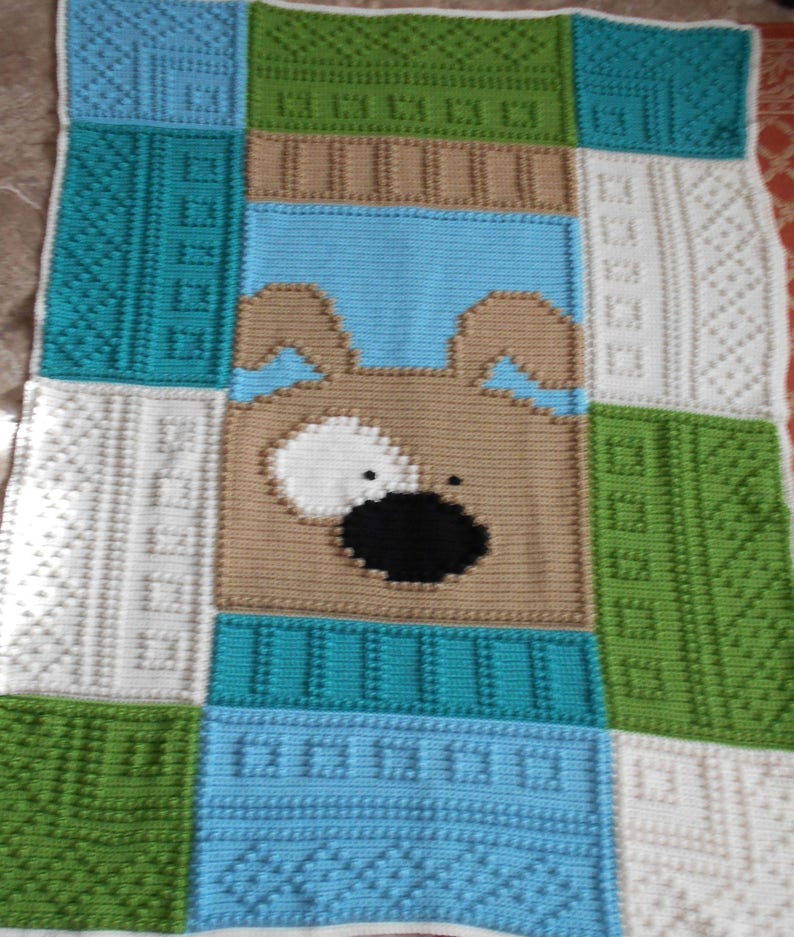 PUPPY Pattern for Crocheted Blanket Etsy