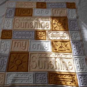 SUNSHINE pattern for crocheted blanket image 1