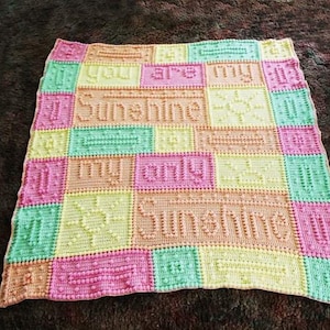 SUNSHINE pattern for crocheted blanket image 5