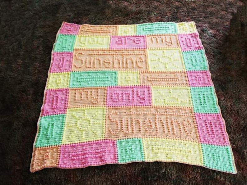 SUNSHINE pattern for crocheted blanket image 5