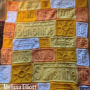 SUNSHINE pattern for crocheted blanket image 8