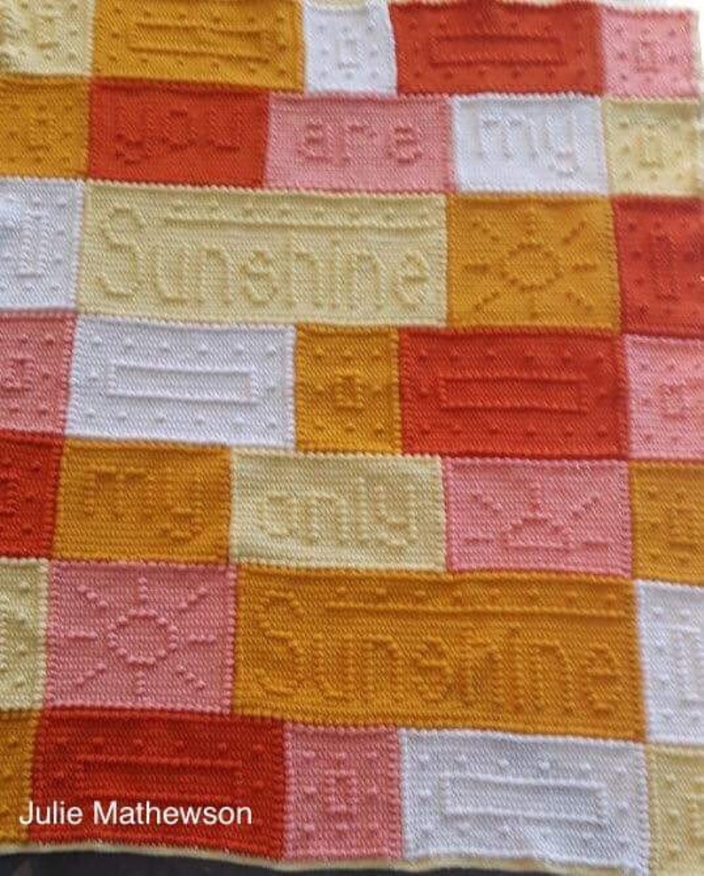 SUNSHINE pattern for crocheted blanket image 7