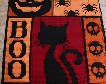 HALLOWEEN pattern for crocheted blanket