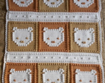 BEARS pattern for crocheted blanket