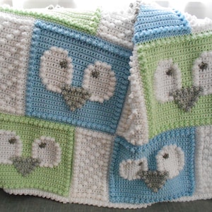 BIRDY pattern for crocheted blanket