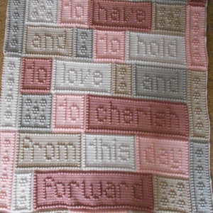 CHERISH pattern for crocheted blanket. image 1