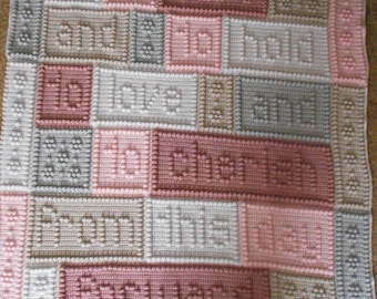 CHERISH pattern for crocheted blanket.