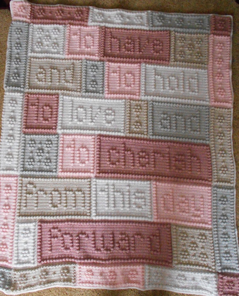 CHERISH pattern for crocheted blanket. image 1