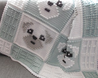 HUND Muster für gehäkelte Decke