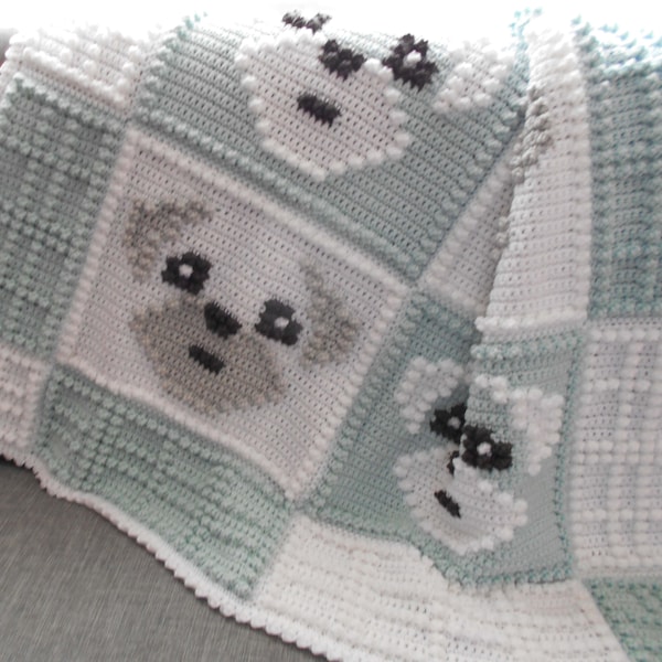 DOGGY pattern for crocheted blanket