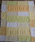HOME pattern for crocheted blanket