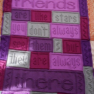 FRIENDS pattern for crocheted blanket