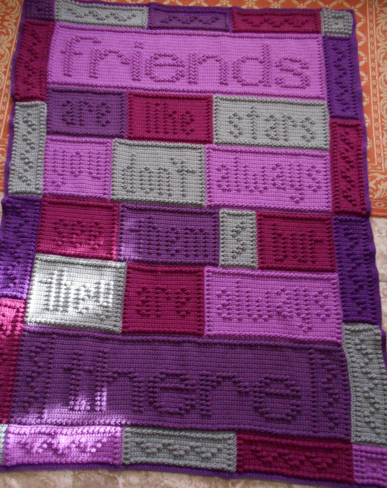 FRIENDS Pattern for Crocheted Blanket Etsy UK