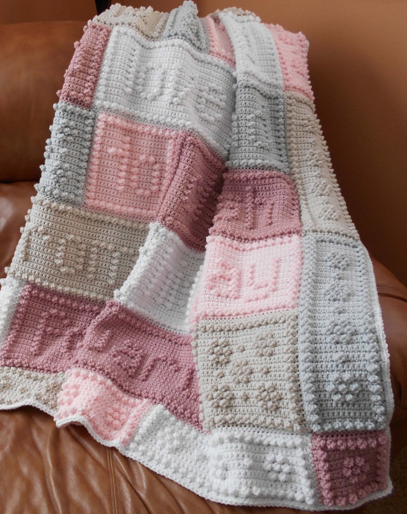 CHERISH pattern for crocheted blanket. image 2