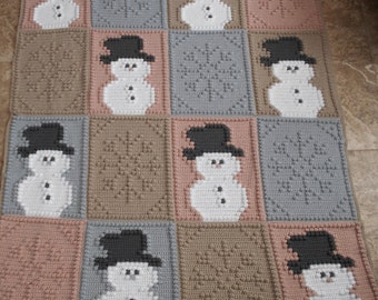 Modèle SNOW DAY pour couverture au crochet