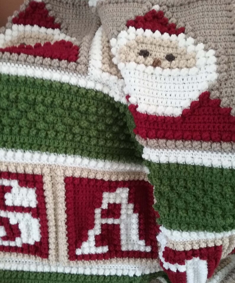 SANTA Pattern for Crocheted Blanket Etsy UK