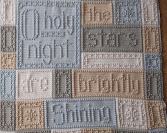 Patron O, HOLY NIGHT pour couverture au crochet