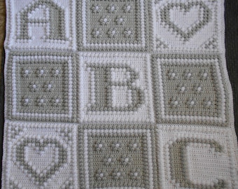 ABC pattern for crocheted blanket