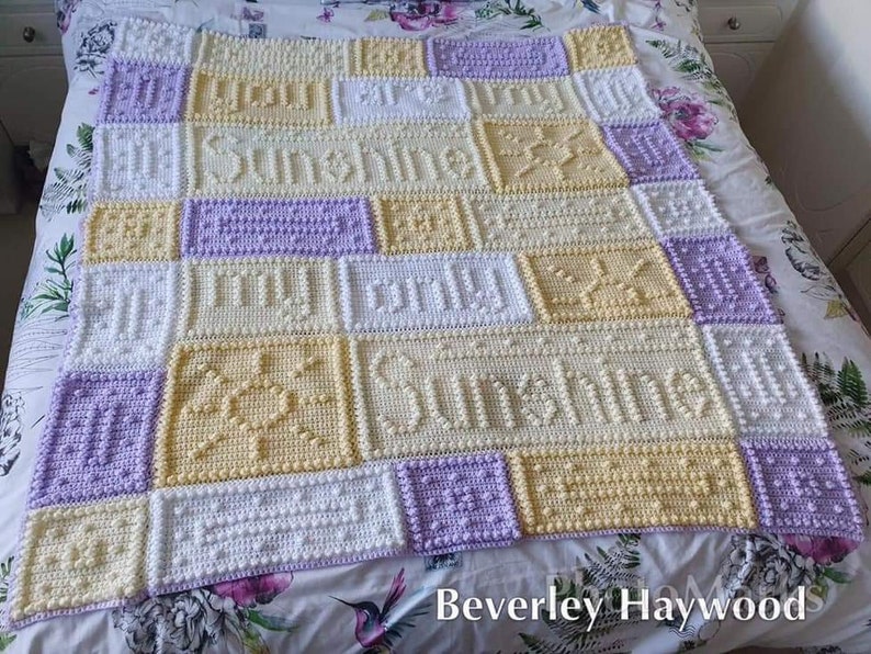 SUNSHINE pattern for crocheted blanket image 9