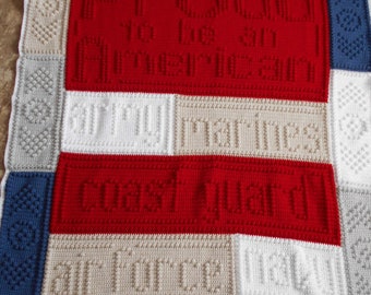 PROUD pattern for crocheted blanket