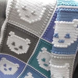 BEARS pattern for crocheted blanket image 4