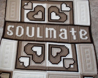 SOULMATE Schnittmuster für gehäkelte Decke.