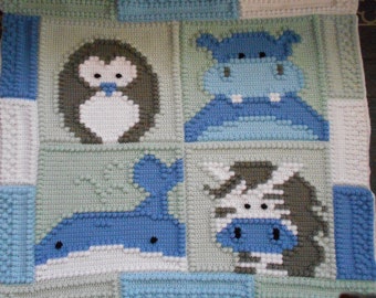 ZOO pattern for crocheted blanket