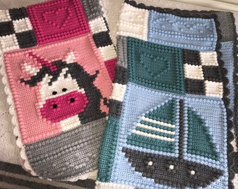 GUARDERÍA - patrón para manta de ganchillo