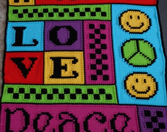 GROOVY pattern for crocheted blanket