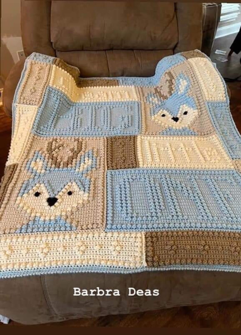 LITTLE ONE pattern for crocheted blanket image 3