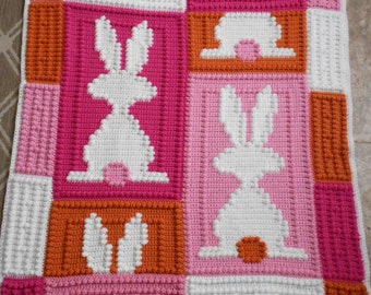 BUNNY pattern for crocheted blanket